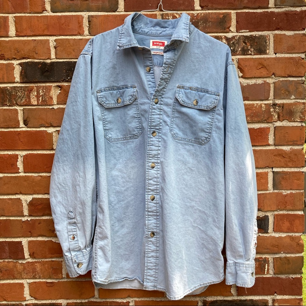 ⚡️SOLD⚡️ Hand Dyed Denim Button Down - Picture 2 of 15